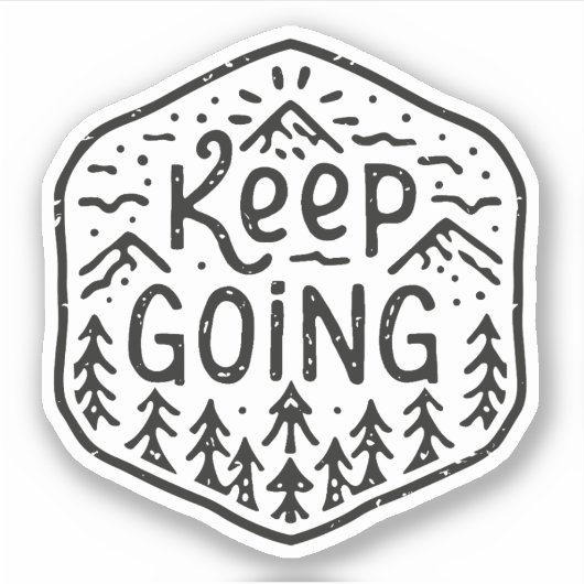 Blijf doorgaan sticker (Voorkant)