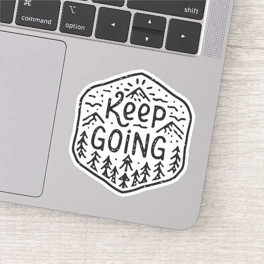 Blijf doorgaan sticker (Detail)