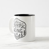 Blijf doorgaan tweekleurige koffiemok (Voorkant links)