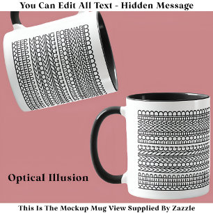 Blijf doorgaan Verborgen bericht 128BW Quote Mok