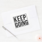 Blijf Doorgaan Vierkante Sticker (Envelop)