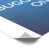 Blijf doorkruisen op het vliegveld Blauw Poster (Hoek)