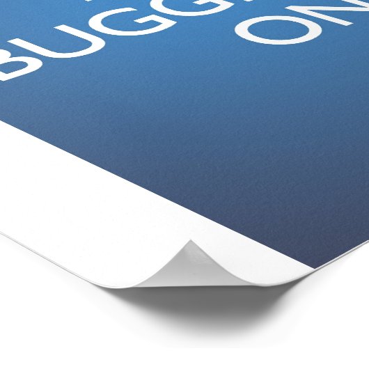 Blijf doorkruisen op het vliegveld Blauw Poster (Hoek)