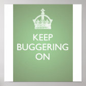 Blijf doorlopen - Cucumber Green Poster (Voorkant)