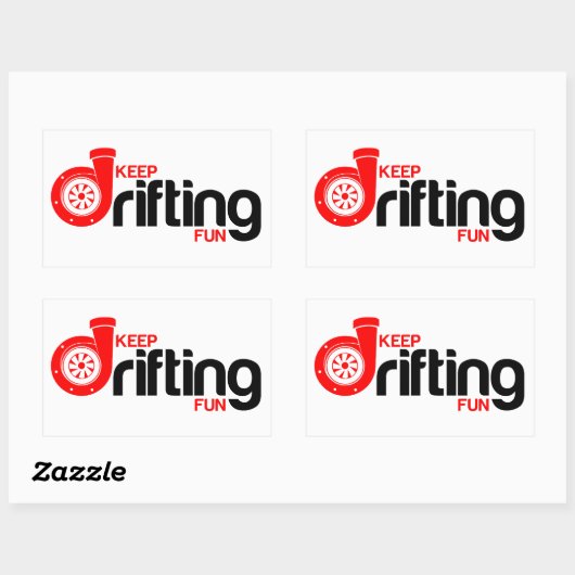 Blijf drijven rechthoekige sticker (Vel)