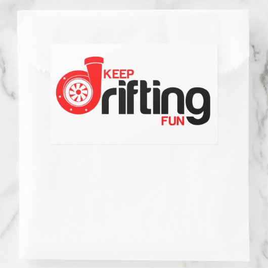 Blijf drijven rechthoekige sticker (Tas)