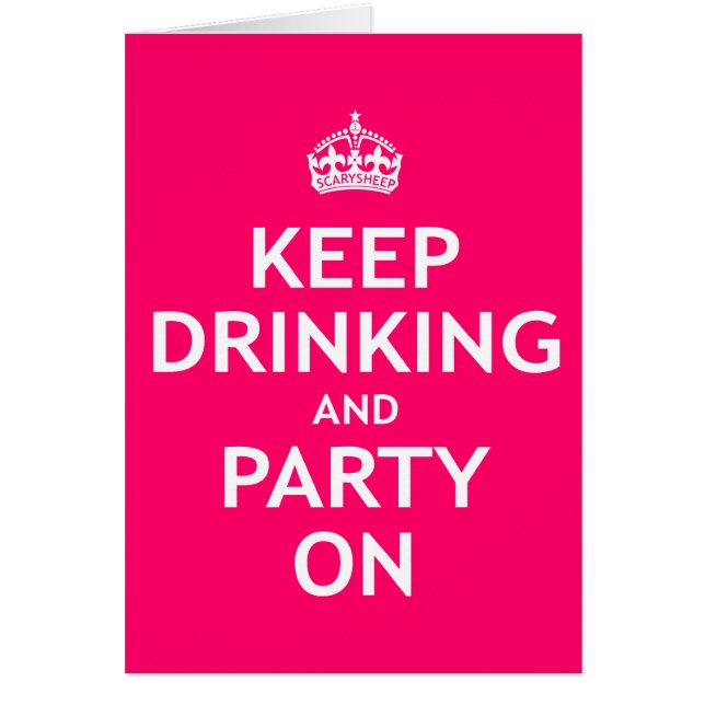 Blijf Drink en partij aan (Voorkant)