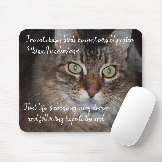 Blijf dromen achtervolgen muismat (Met muis)