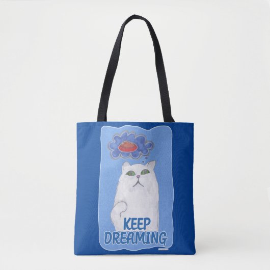 Blijf dromen in de illustratie Sweet Cat Tote Bag (Voorkant)