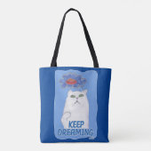 Blijf dromen in de illustratie Sweet Cat Tote Bag (Achterkant)