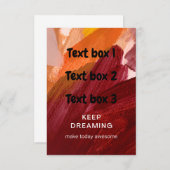 Blijf dromen test kaart (Voorkant / Achterkant)