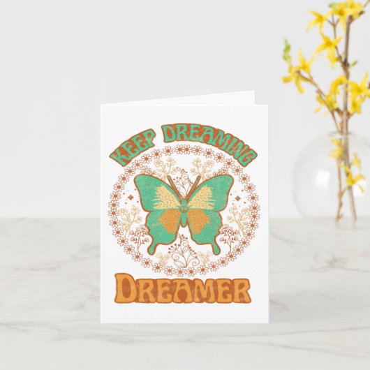 Blijf droomdromer kaart (Gele Bloem)