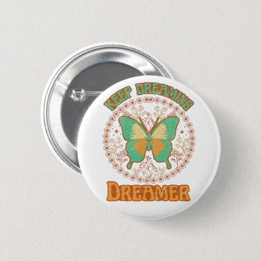 Blijf droomdroomdroomdroomdromer Buttonnen Ronde Button 5,7 Cm (Voorkant /achterkant)