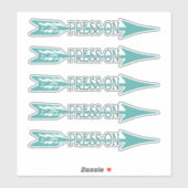 Blijf drukken! Geef niet op! Grafisch in Blauwgroe Sticker (Vel)