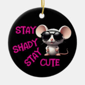 Blijf duister, blijf Schattige Keramisch Ornament (Voorkant)