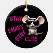 Blijf duister, blijf Schattige Keramisch Ornament (Achterkant)