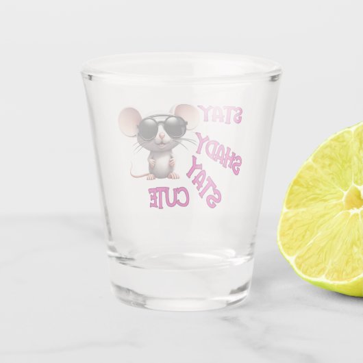 Blijf duister, blijf Schattige Shot Glas (Achterkant)