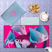 Blijf duwen! Motivatie Inspirerend Abstract Bureaumat