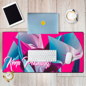 Blijf duwen! Motivatie Inspirerend Abstract Bureaumat