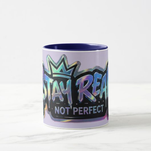 Blijf Echt Niet Perfect | Inspirerend Mok (Midden)