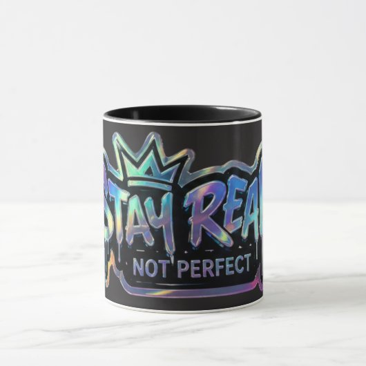 Blijf Echt Niet Perfect | Inspirerend Mok (Midden)