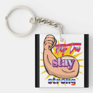 Blijf echt T-shirt Sleutelhanger