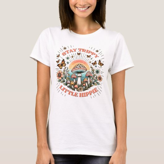 Blijf een kleine hippie met een trippie t-shirt (Voorkant)