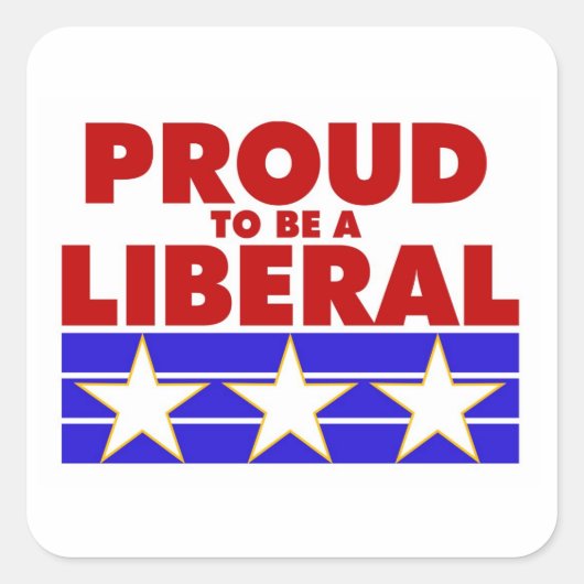 BLIJF EEN LIBERALE vierkante sticker. Sticker (Voorkant)