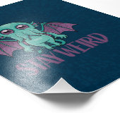 Blijf een rare Cute Cthulhu Monster Foto Afdruk (Hoek)