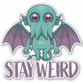 Blijf een rare Cute Cthulhu Monster Sticker (Voorkant)