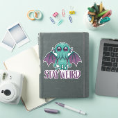Blijf een rare Cute Cthulhu Monster Sticker (iPad Cover)