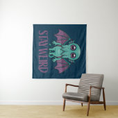 Blijf een rare Cute Cthulhu Monster Wandkleed (In Situ (horizontaal))