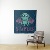 Blijf een rare Cute Cthulhu Monster Wandkleed (In situ)