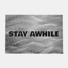 Blijf een tijdje geborsteld metaal Abstract Deurmat