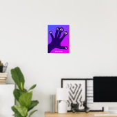 Blijf een vreemde grappige strange Creepy Psychede Poster (Thuiskantoor)