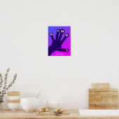Blijf een vreemde grappige strange Creepy Psychede Poster (Keuken)