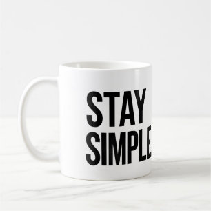 Blijf Eenvoudig Minimalistische Typografie Ontwerp Koffiemok