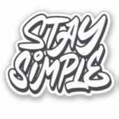 Blijf eenvoudig sticker (Voorkant)