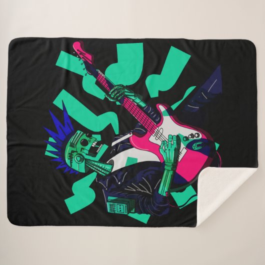 Blijf elektrisch sherpa deken (Voorkant (horizontaal))