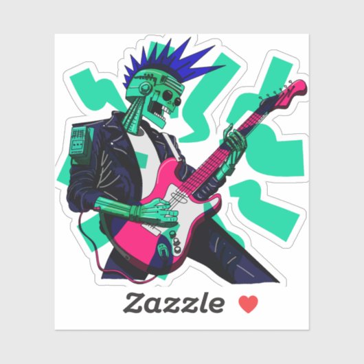 Blijf elektrisch sticker (Vel)