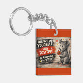 Blijf Elke Dag Geweldig Sleutelhanger (Voorkant Links)