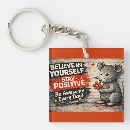 Blijf Elke Dag Geweldig Sleutelhanger (Voorkant)