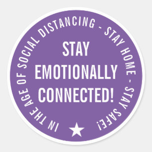 Blijf emotioneel verbonden ronde sticker