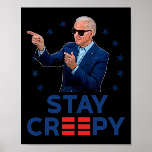 Blijf eng grappig anti Joe Biden conservatieve Rep Poster (Voorkant)