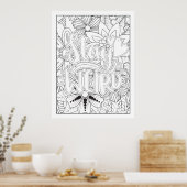 Blijf er zelf nog een vreemde kleur van poster (Keuken)