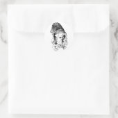 Blijf Erbij – Dachshund Ronde Sticker (Tas)