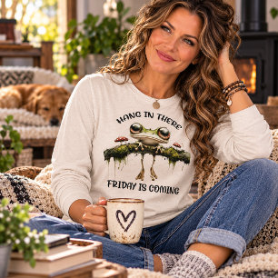Blijf Erbij Vrijdag Komt Aangerold Funny Kikker Hu Tri-Blend Shirt