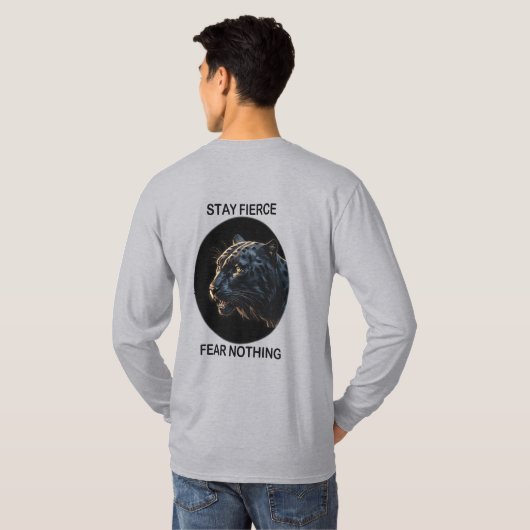 Blijf fel vrees niets Black Panther T-shirt (Achterkant volledig)