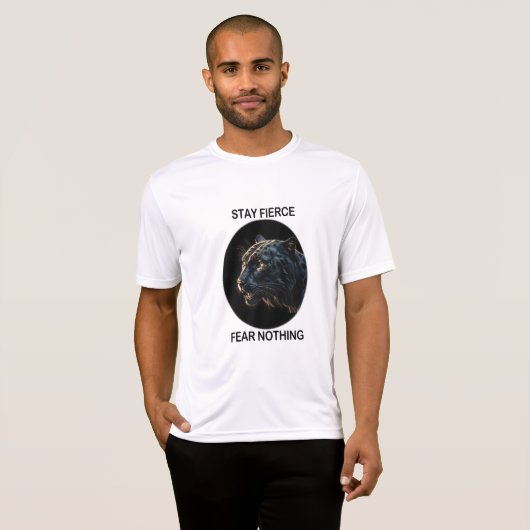 Blijf fel vrees niets Black Panther T-shirt (Voorkant volledig)