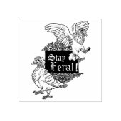 Blijf Feral Pidgeons Rubberstempel (Afrduk)